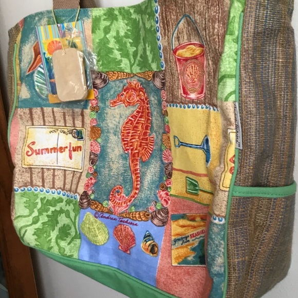 SUN AND SAND Canvas Beach Bag Tote - Picture 2 of 7